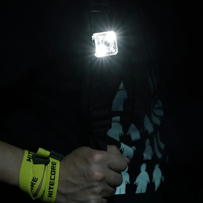 2в1 - Ліхтар налобний + велосипедний маяк Nitecore NU05 KIT V2 (2xWhite LED + 2xRed LED, 40 люмен, 5 режимів, USB-C) 