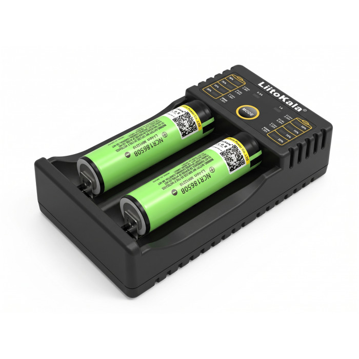 Набір LiitoKala: зарядний пристрій та 2 акумулятори 34B-PCB 18650 3400mah