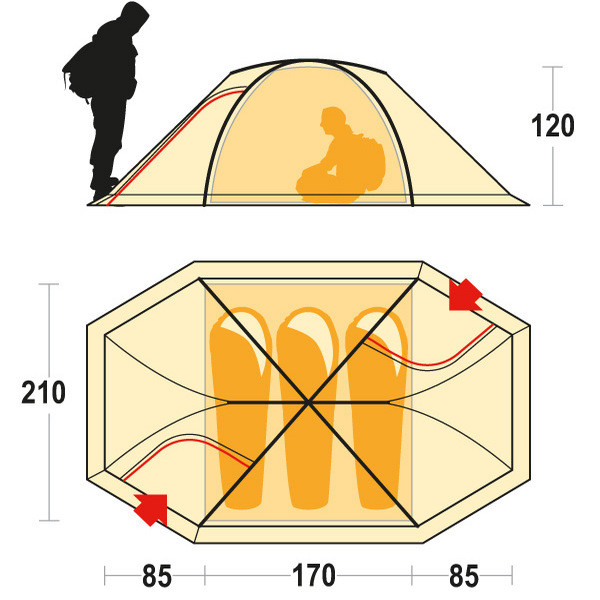 Намет Ferrino Svalbard 3 T9 (4000) оливково-зелений 