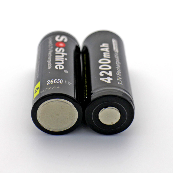 Акумулятор 26650 Soshine 4200mAh Li-Ion 