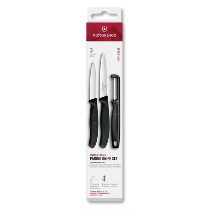 Набір для чищення овочів Victorinox Swiss Classic 3шт чорн 6.7113.33 