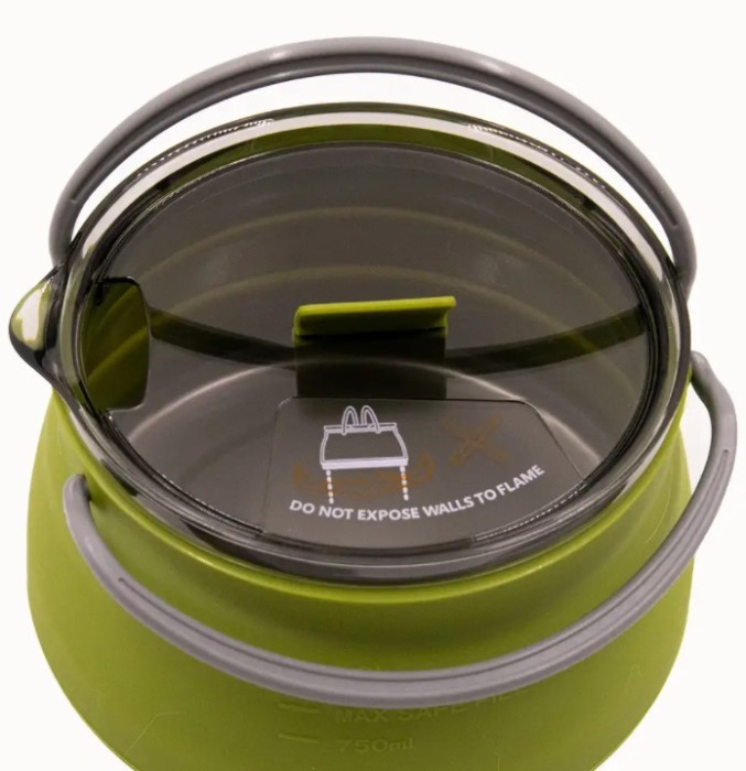 Чайник Tramp силіконовий з металевим дном 1Л олива TRC-125 