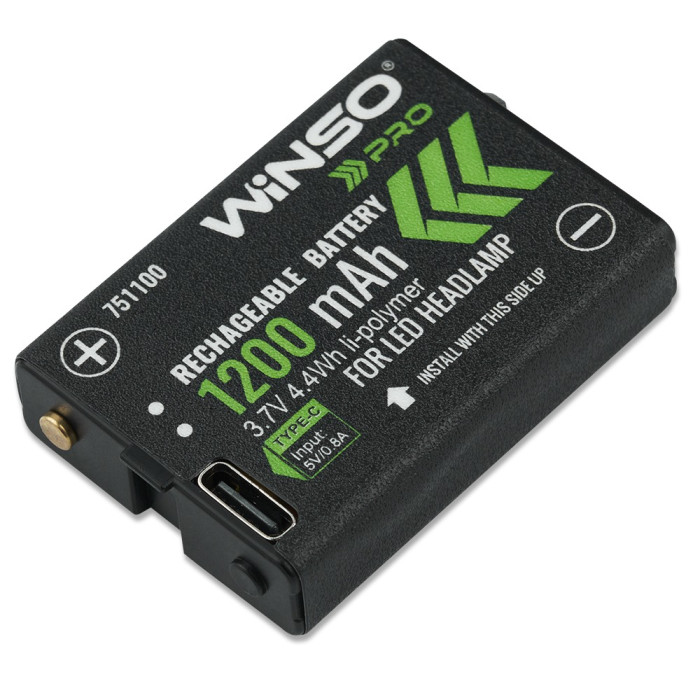 Ліхтар налобний Winso PRO 250Lm, 5W XPG , 1200mAh/3xAAA, Sensor White/Red 