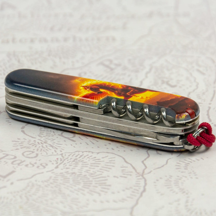 Складаний ніж Victorinox HUNTSMAN ZODIAC Вогняний пегас 1.3713.3.Z5250pk 