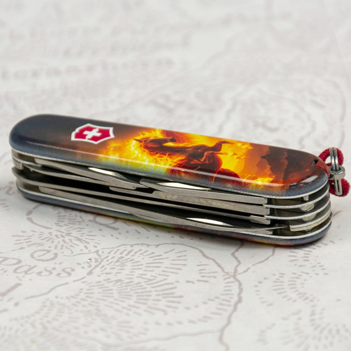 Складаний ніж Victorinox HUNTSMAN ZODIAC Вогняний пегас 1.3713.3.Z5250pk 