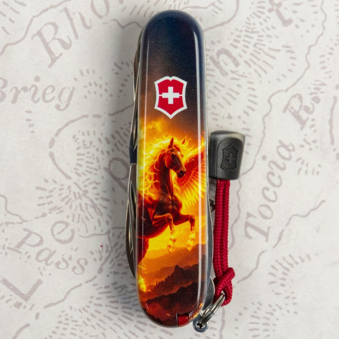 Складаний ніж Victorinox HUNTSMAN ZODIAC Вогняний пегас 1.3713.3.Z5250pk 