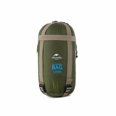 Спальник надлегкий Naturehike Ultra light LW 180 NH15S003-D, (20°C), p-p M, темно-зелений, лівий