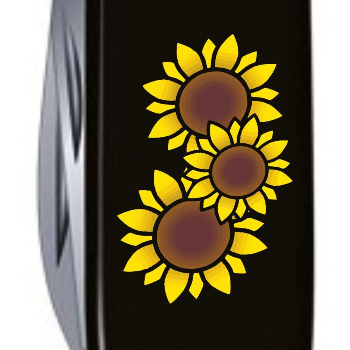 Ніж Huntsman Ukraine 91мм/15функ/чорн /Соняшники 