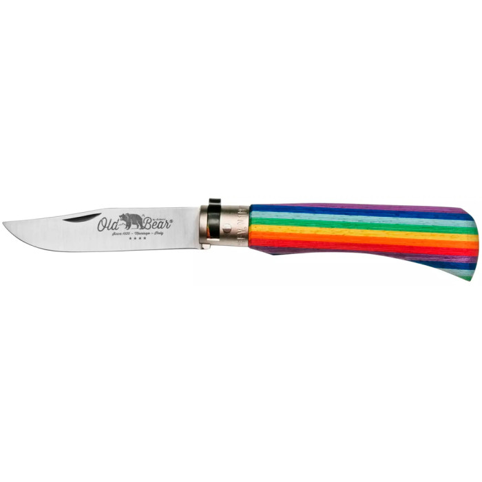 Ніж Old Bear Rainbow M, 420 steel, wood handle, rainbow 