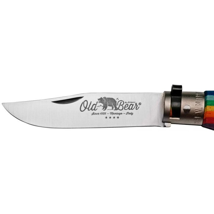 Ніж Old Bear Rainbow M, 420 steel, wood handle, rainbow 