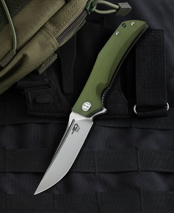 Ніж складаний Bestech Knives SCIMITAR (зелений) 