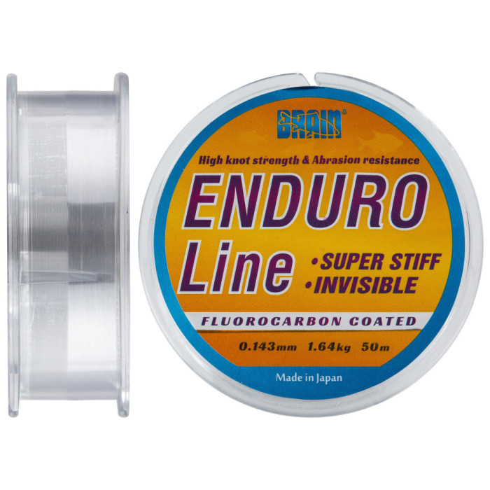 Волосінь Brain Enduro 50 m 0,143 mm #0.8, 1.64 kg, 3.6 lb,smoke 