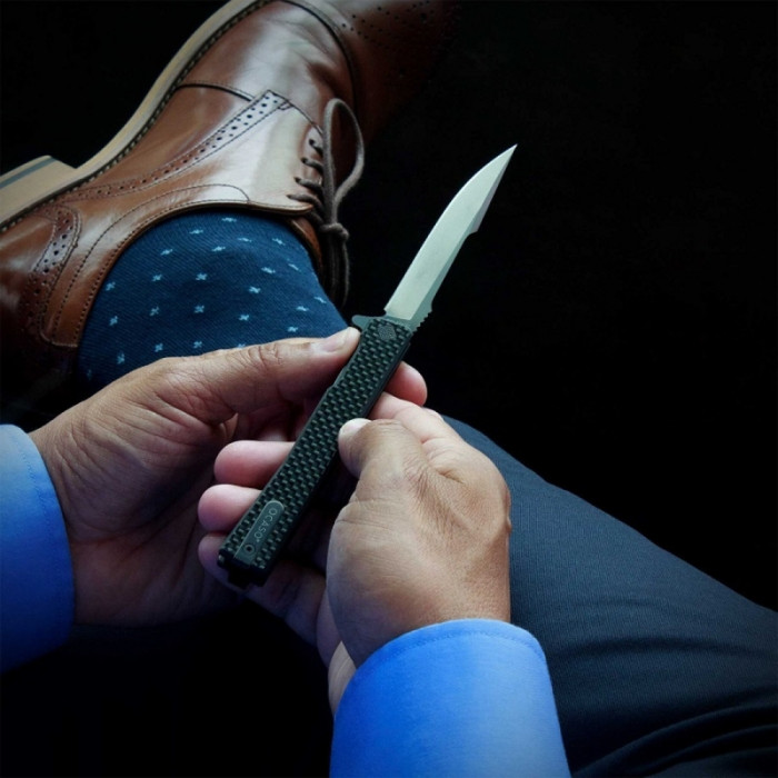 Ніж Ocaso Solstice, Harpoon, Carbon Fiber, Black 