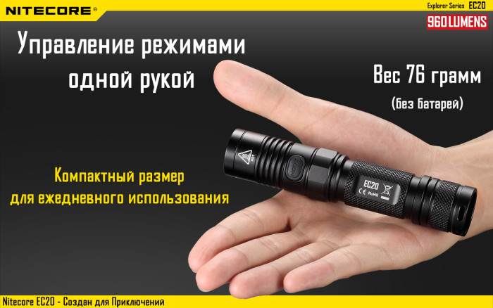 Ліхтар Nitecore EC20 Cree XM-L2 