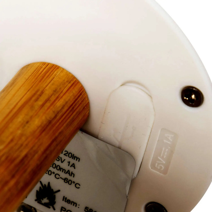 Ліхтар кемпінговий Bo-Camp Cambridge Rechargeable 200 Lumen Bamboo/White (5818792) 