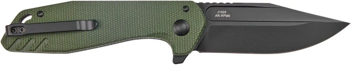 Ніж CJRB Riff BB, AR-RPM9 Steel, Micarta green 