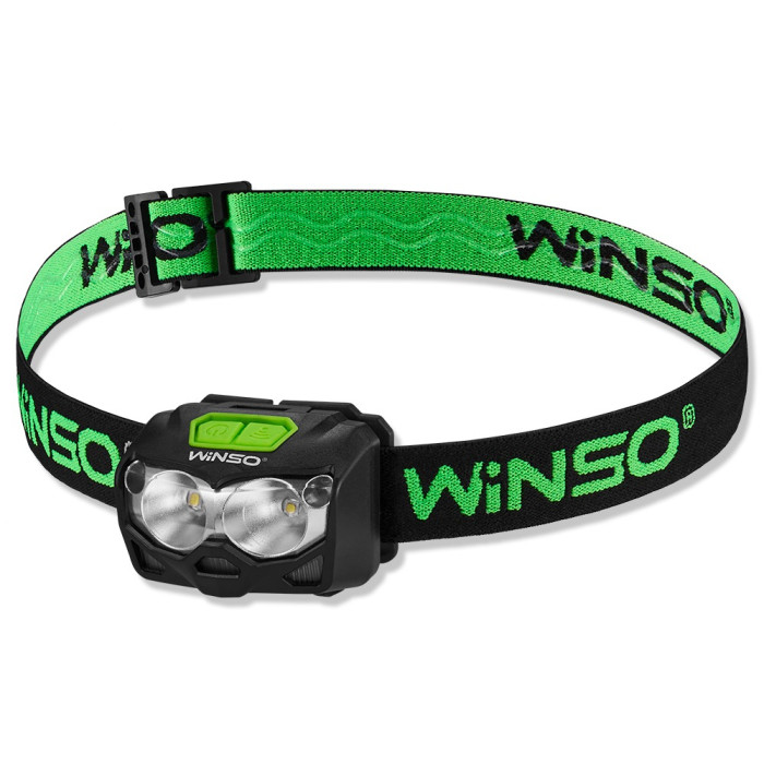 Ліхтар налобний Winso PRO 500Lm, 2x5W CREE XTG, 1200mAh/3xAAA, Sensor White/Red 