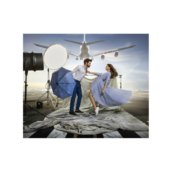 Парасолька A.050 2Fly Black Мех/Складаний/8спиць/D99x24см 