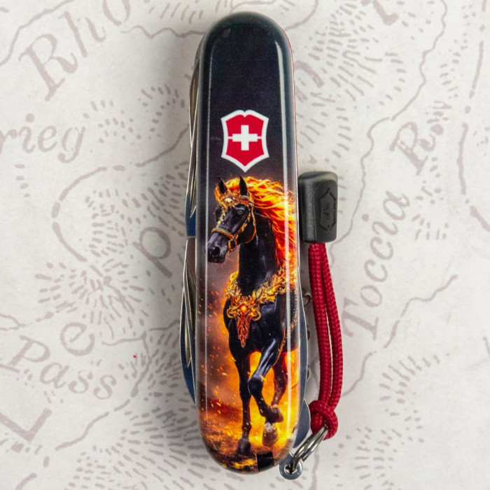 Складаний ніж Victorinox HUNTSMAN ZODIAC Золотий кінь 1.3713.Z5220pk 