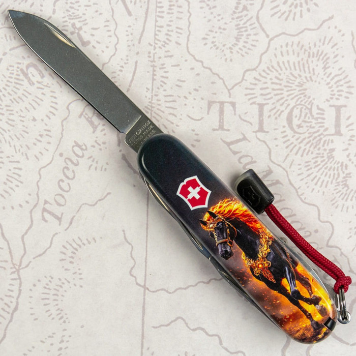 Складаний ніж Victorinox HUNTSMAN ZODIAC Золотий кінь 1.3713.Z5220pk 