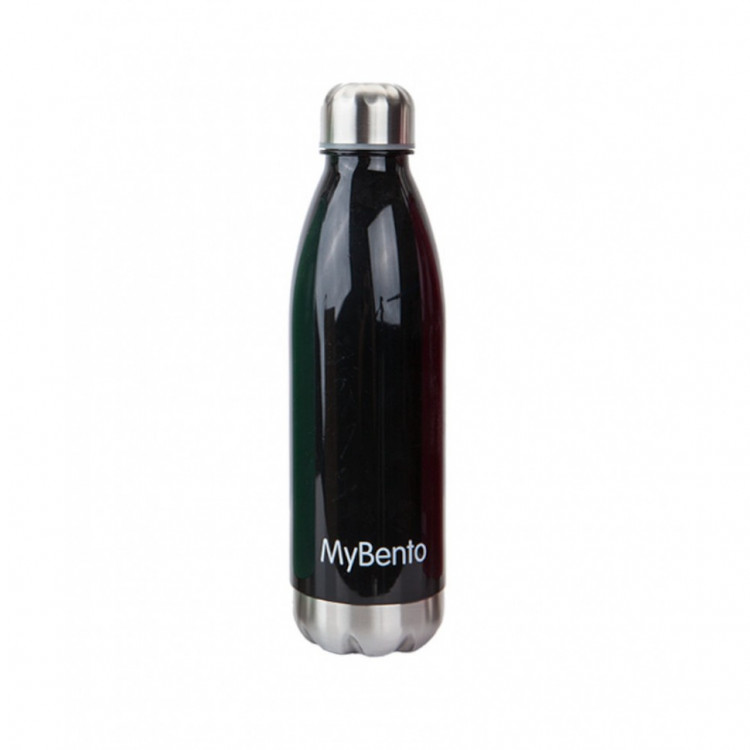 Пляшка пляшка для води Summit MyBento 650 мл з кришкою і підставою з нержавіючої сталі чорного кольору 