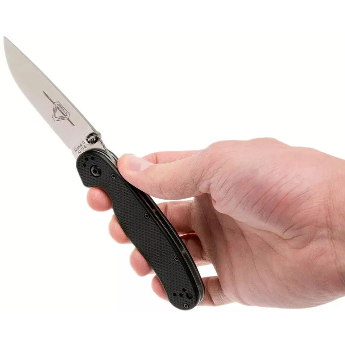 Ніж Ontario Knife RAT II Folder black AUS-8 Black 