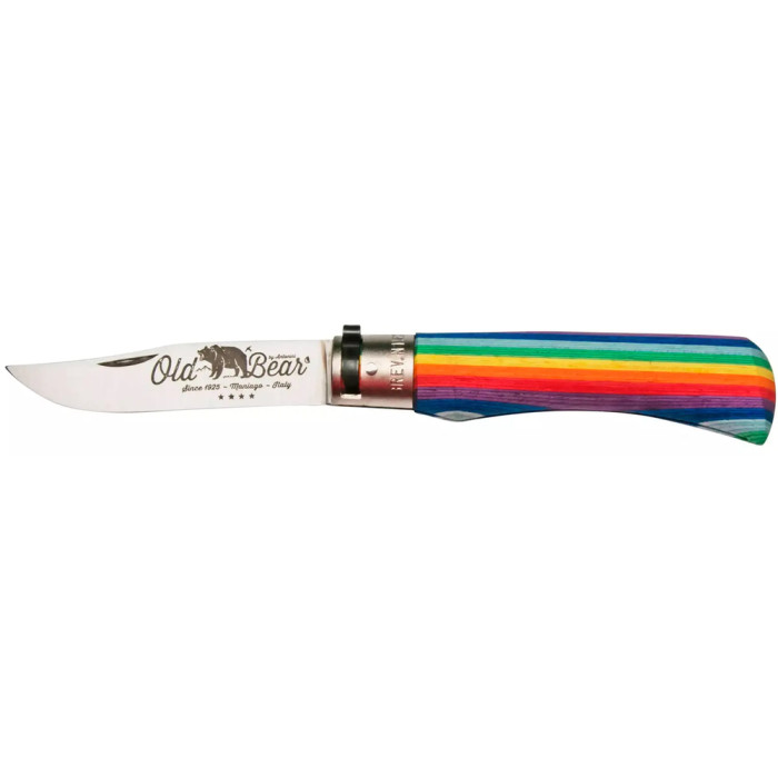 Ніж Old Bear Rainbow S, 420 steel, wood handle, rainbow 