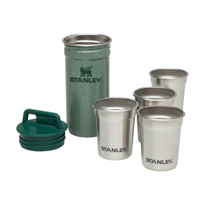 Набір Stanley Adventure Combo Hammertone Green: фляга та 4 чарки 