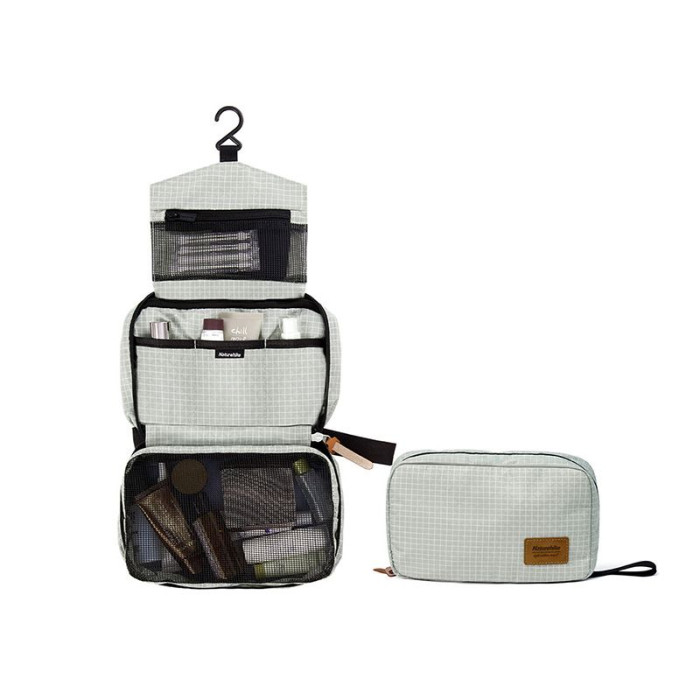 Косметичка Naturehike NH20SN010, розмір L, світло-сіра 