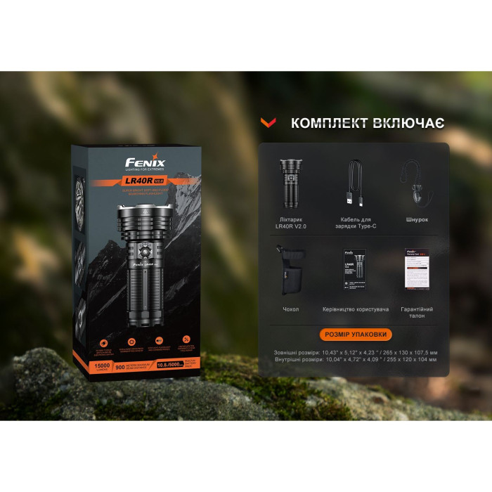 Ліхтар ручний Fenix LR40R V2.0 