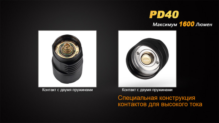 Кишеньковий Ліхтар Fenix PD40 Cree MT-G2 (вітринний зразок), 1600 люмен 