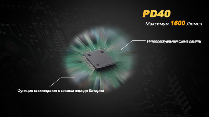 Кишеньковий Ліхтар Fenix PD40 Cree MT-G2 (вітринний зразок), 1600 люмен 