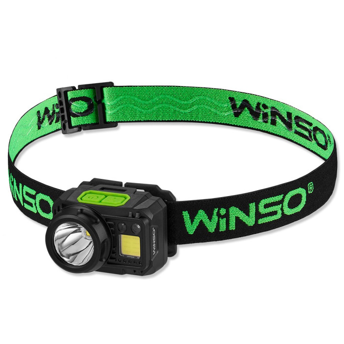 Ліхтар налобний Winso PRO 500Lm, 3W CREE XPG + COB, 1200mAh/3xAAA, Sensor White/Red 