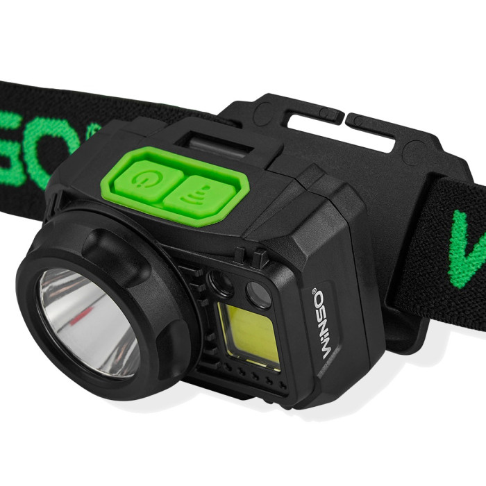 Ліхтар налобний Winso PRO 500Lm, 3W CREE XPG + COB, 1200mAh/3xAAA, Sensor White/Red 