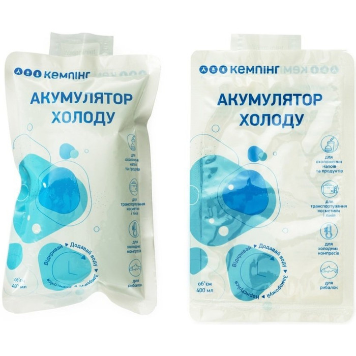 Сухий акумулятор холоду Кемпінг 5*400 г, комплект 