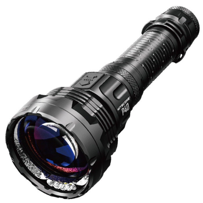 Ліхтар лазерний + заливний прожектор Nitecore P40 (2000 люмен, 10 режимів, 1x21700, USB Type-C), комплект 