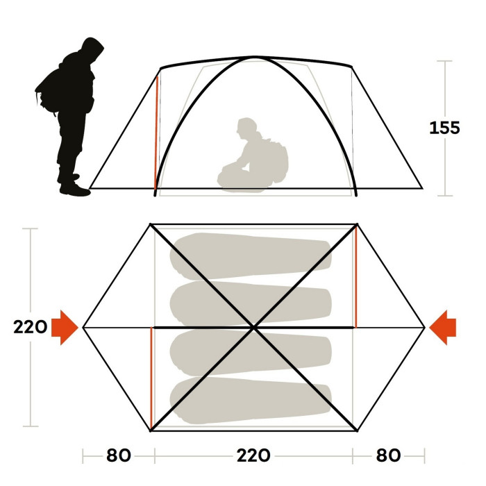 Намет Ferrino Lhotse 4 (8000) Orange 