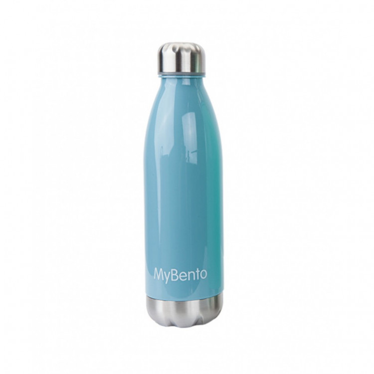 Пляшка пляшка для води Summit MyBento 650 мл з кришкою і підставою з нержавіючої сталі синього кольору 