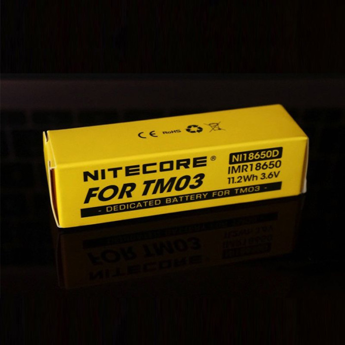 Акумулятор літієвий Li-Ion IMR 18650 Nitecore NI18650D 3.6 V (для ліхтаря TM03), захищений 