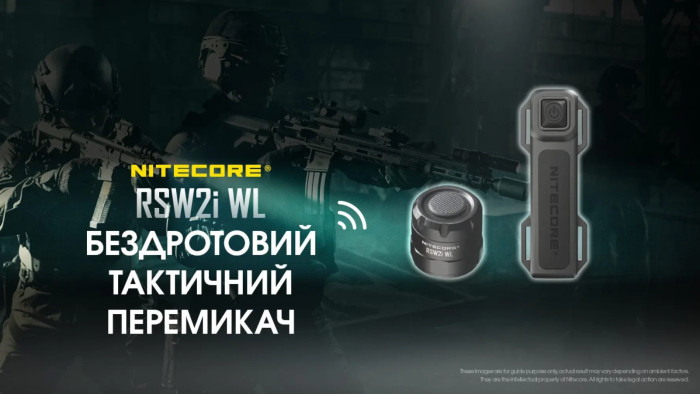 Кнопка тактична, виносна на зброю Nitecore RSW2i WL (бездротова) 