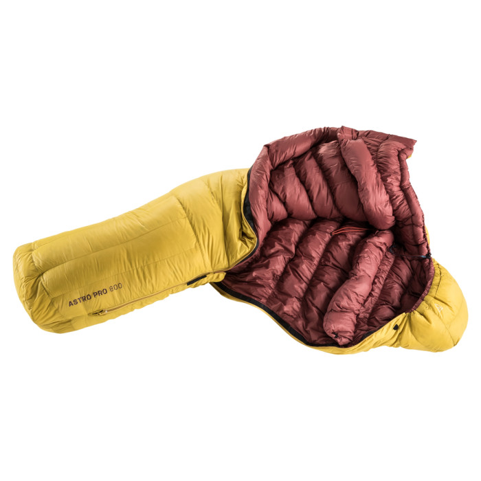 Спальник DEUTER Astro Pro 800 SL колір 8505 turmeric-redwood лівий 