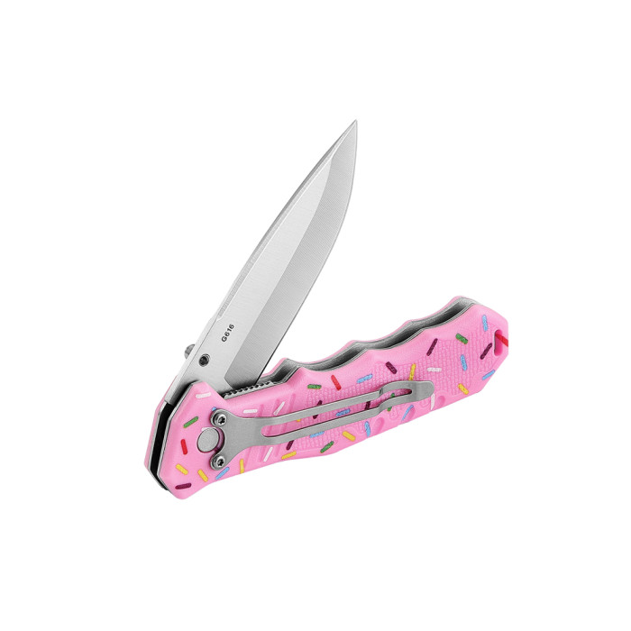 Ніж складаний кишеньковий Ganzo Candy G616 (7.9 см) 440C / ABS рожевий
