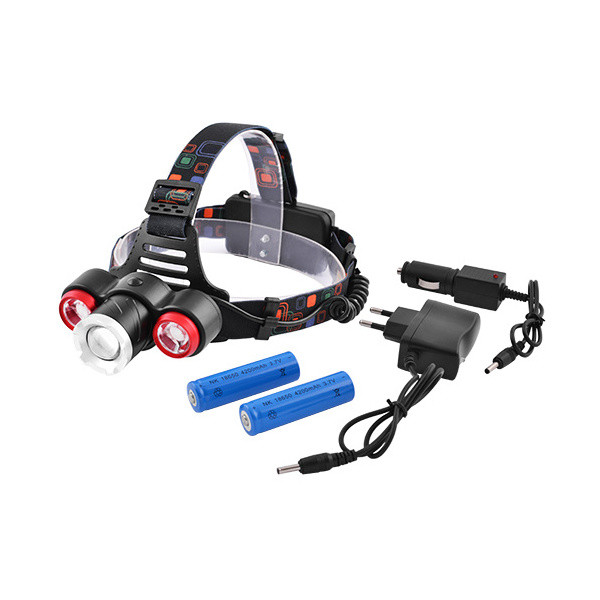 Ліхтар налобний Police XQ117-T6 + XPE, 2 ак. 18650 