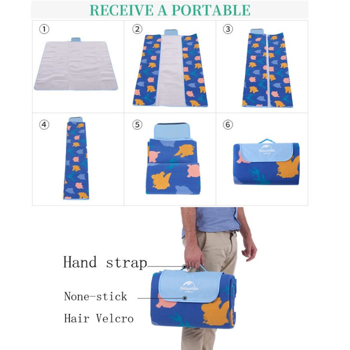 Килимок для пікніка Naturehike PM-01 2017 200 х 200 cм (NH17Y020-L), бежевий 