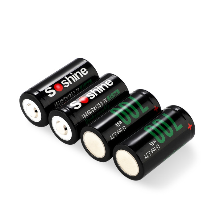 Акумулятор 16340 /CR123 Li-Ion Soshine RCR123-3.7-700, 700mAh 
