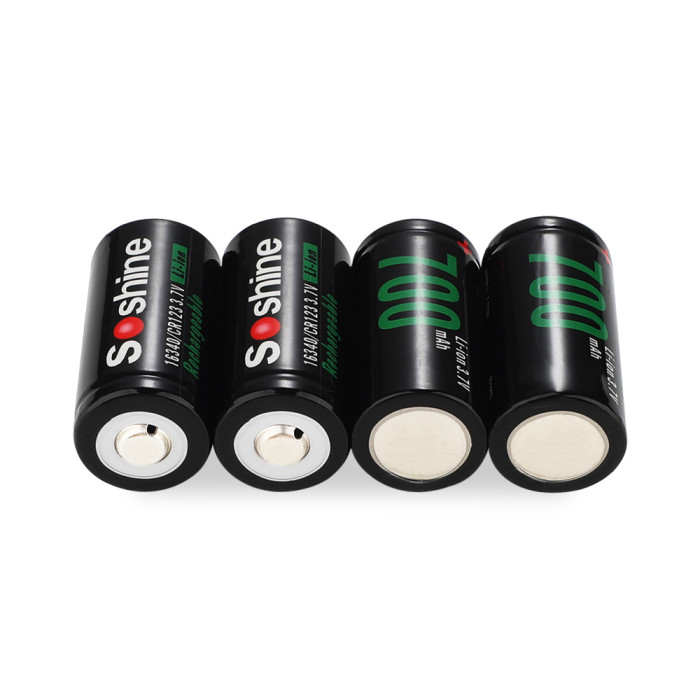 Акумулятор 16340 /CR123 Li-Ion Soshine RCR123-3.7-700, 700mAh 