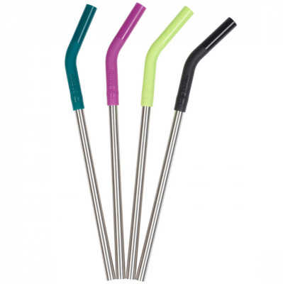 Набір сталевих трубочок Klean Kanteen Straw 8 mm 4-Pack Multi Colored