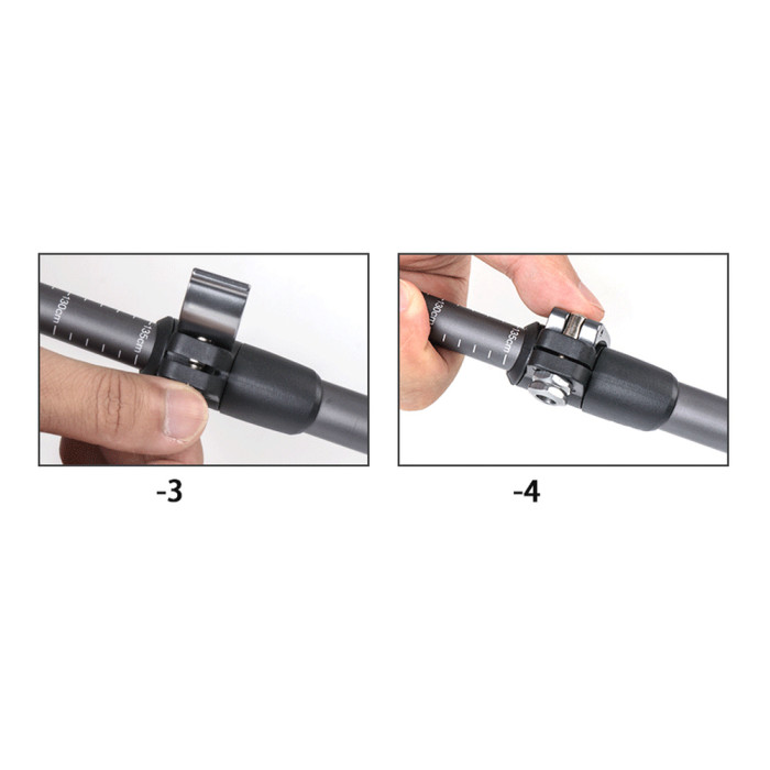 Трекінгова палиця Naturehike NH17D017-D, 56-120 см, чорна 