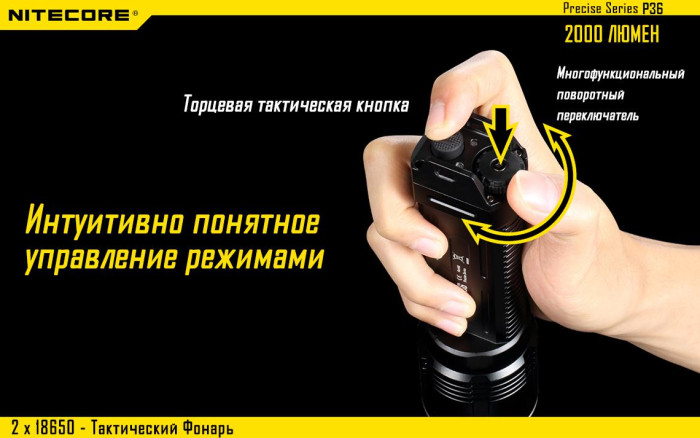 Кишеньковий ліхтар Nitecore P36, 2000 люмен 