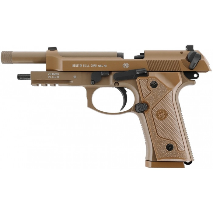 Пневматичний страйкбольний пістолет Umarex Beretta M9A3 FM  кал. 6мм. CO2 brown 